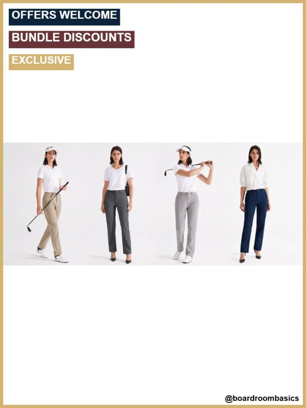 Womens Stretch Golf Pants 29 Inseam Straight Leg Casual Slacks